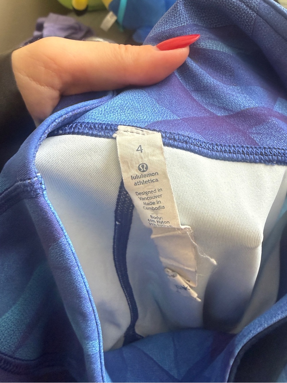 lululemon athletica Girls Blue Abstract Print Leggings - Picture 5 of 5